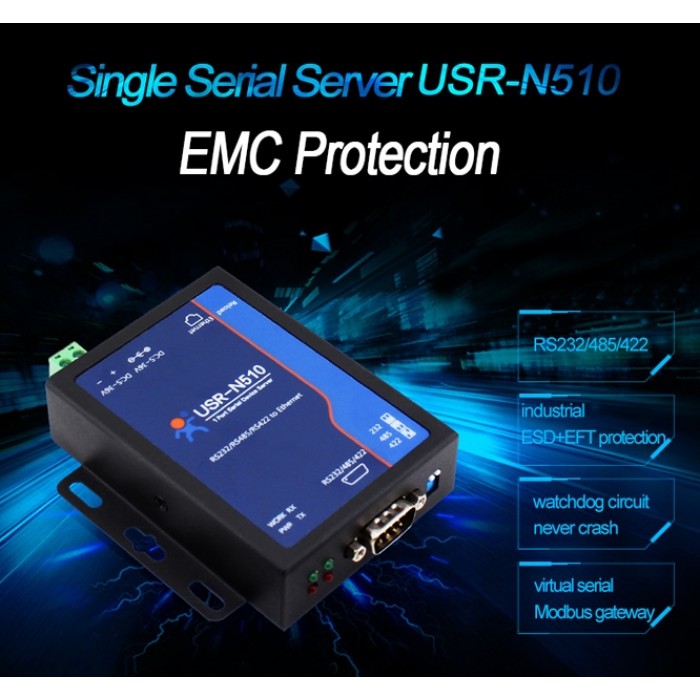 RS232 RS485 to TCP/IP Ethernet serial server converter Modbus TCP / Httpd  Client